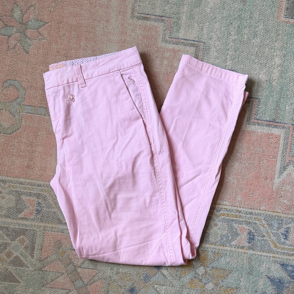 Joules Women Slim Chino Pants in Pale Pink US 8